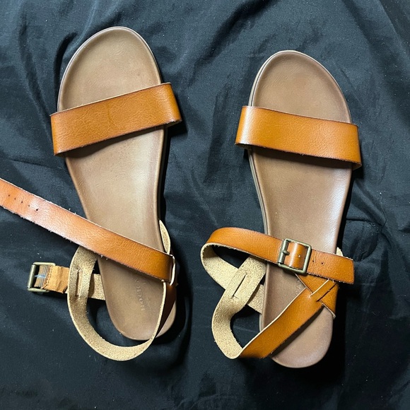 Rock & Candy Shoes - Rock & Candy Tan Leather Sandals